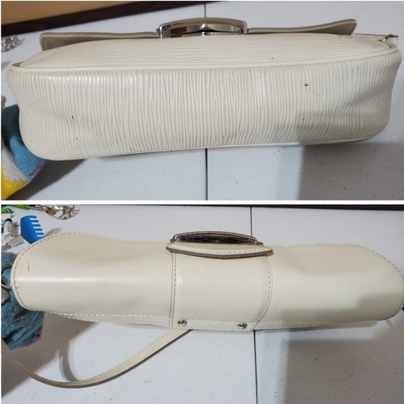 LOUIS VUITTON Epi Ivory White Montaigne Clutch/Sho - Picture 9 of 12